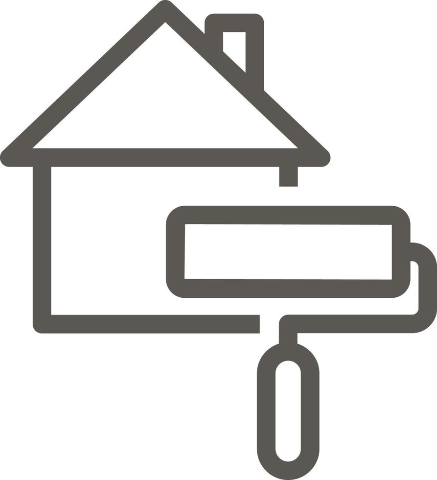 House, paint vector icon. Simple element illustration from UI concept. House, paint vector icon. Real estate concept vector illustration. on white background