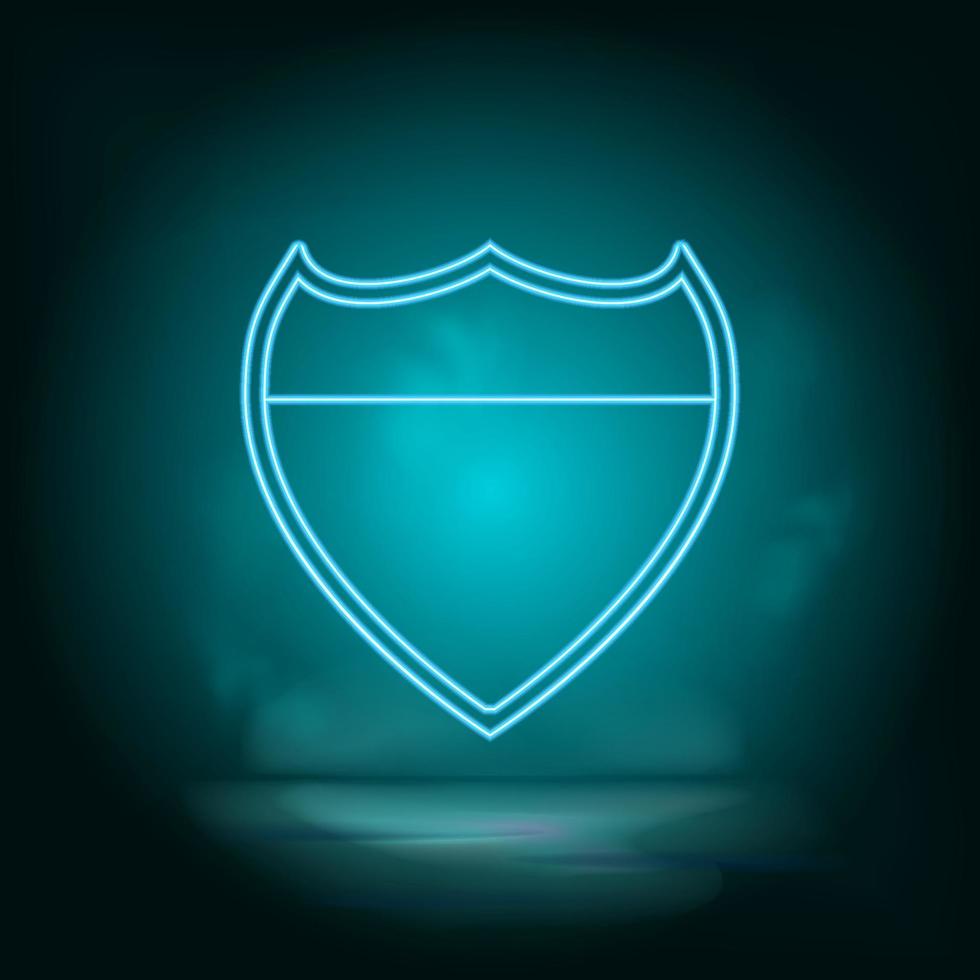 Police metal plate blue neon vector icon. Simple element illustration from map and navigation concept. Police metal plate blue neon vector icon. Real estate concept vector illustration.