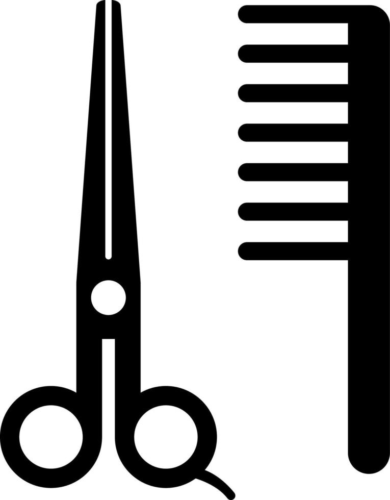 Scissors, comb, barber, icon. Element of simple icon for websites, web design, mobile app, infographics. Thick line icon for website design and development, app development on white background vector