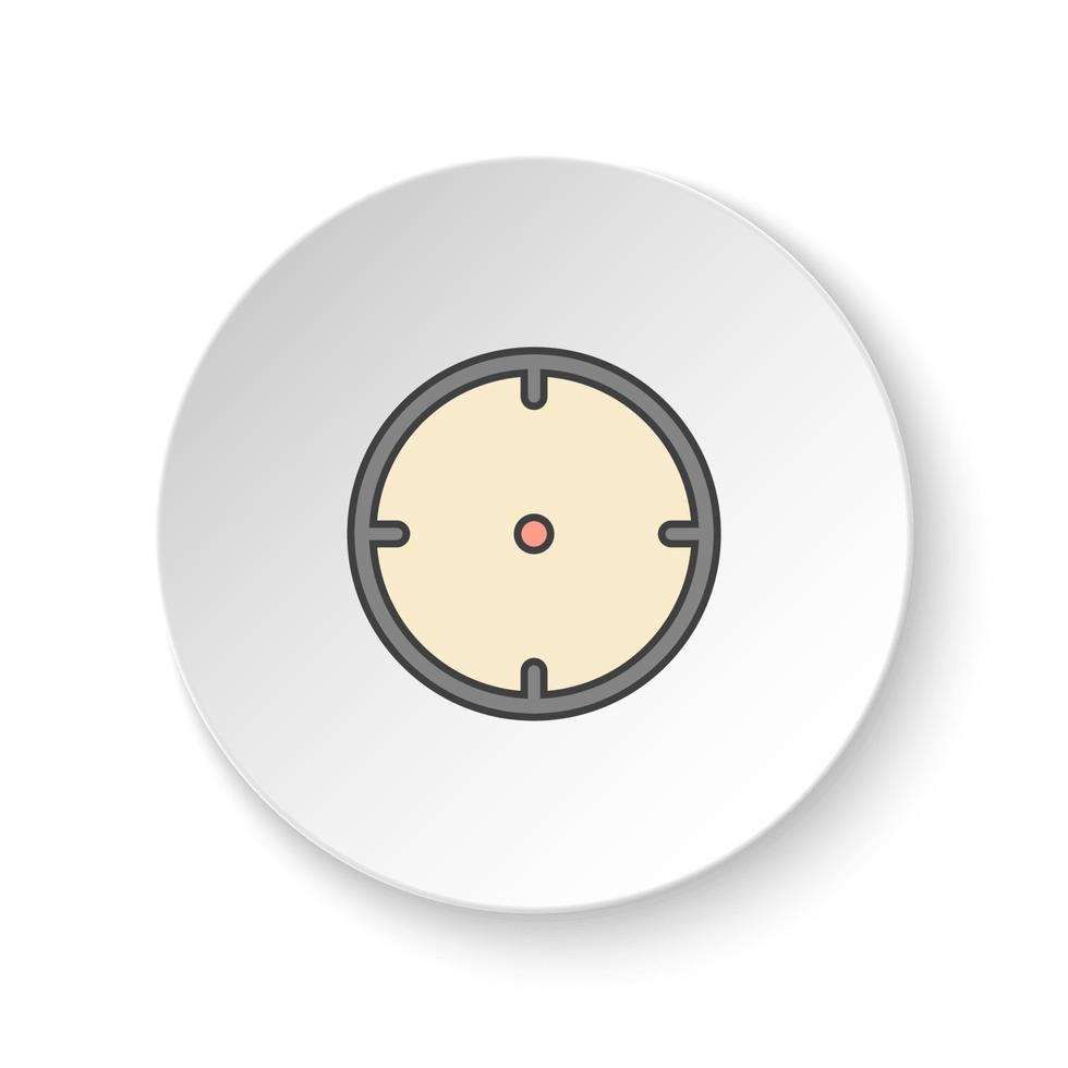 redondo botón para web icono, agujero espía. botón bandera redondo, Insignia interfaz para solicitud ilustración en blanco antecedentes vector