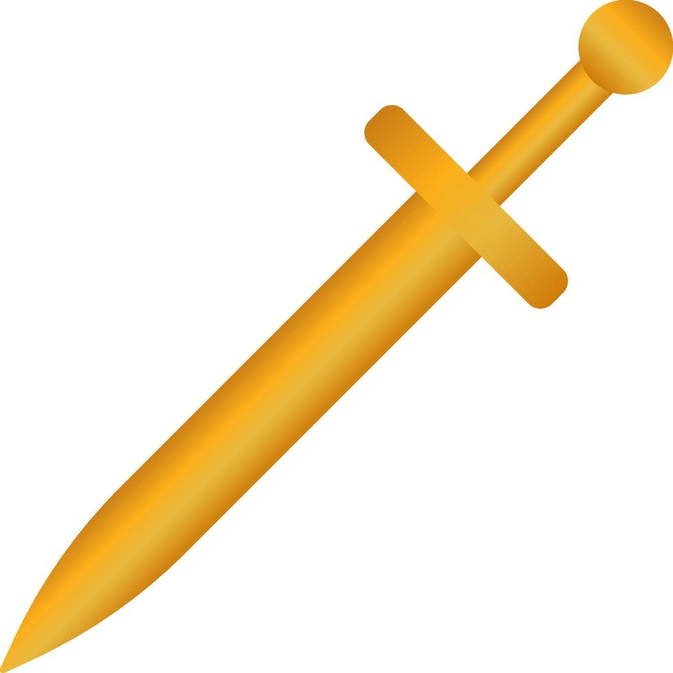 gold sword. Vector illustration Soward icon