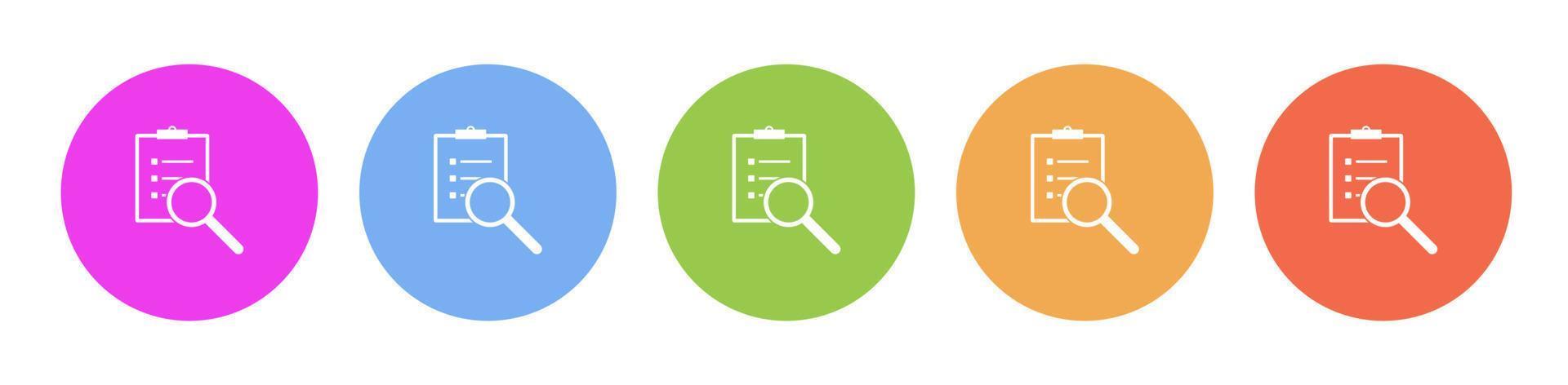 Multi colored flat icons on round backgrounds. document, msds multicolor circle vector icon on white background