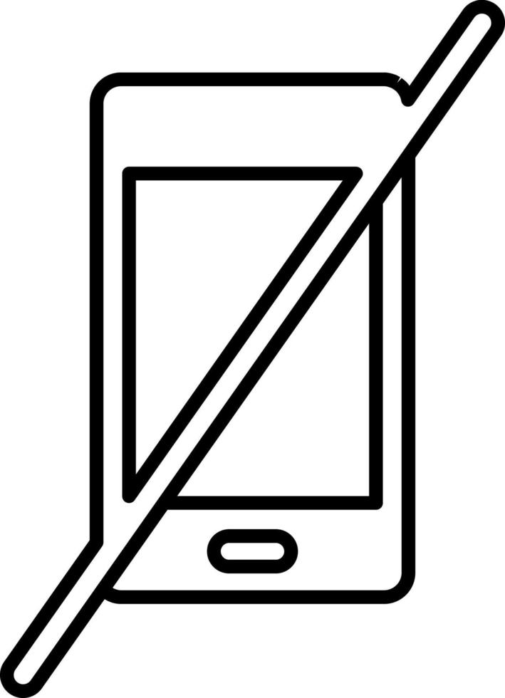 Line vector icon phone, end call. Outline vector icon on white background