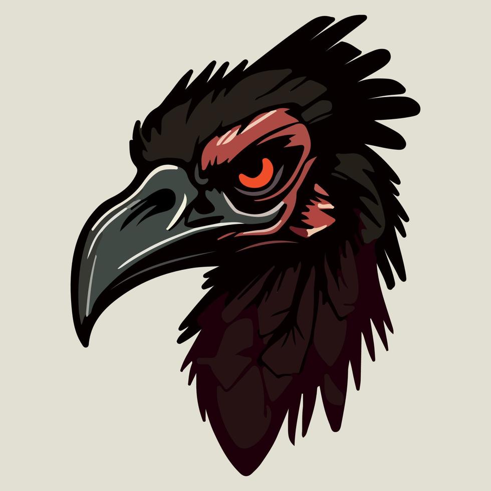 Vulture face mascot esport logo vector illustration with isolated