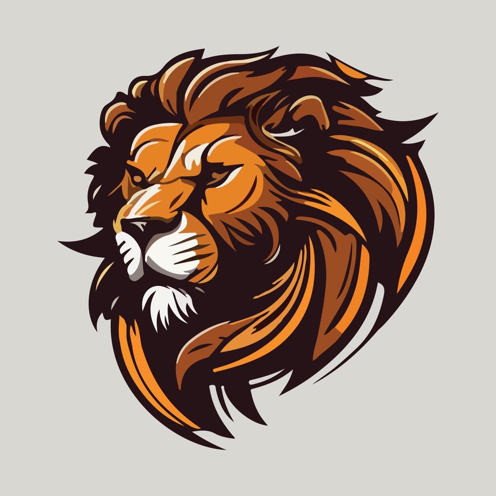 Lion face mascot vector illustration