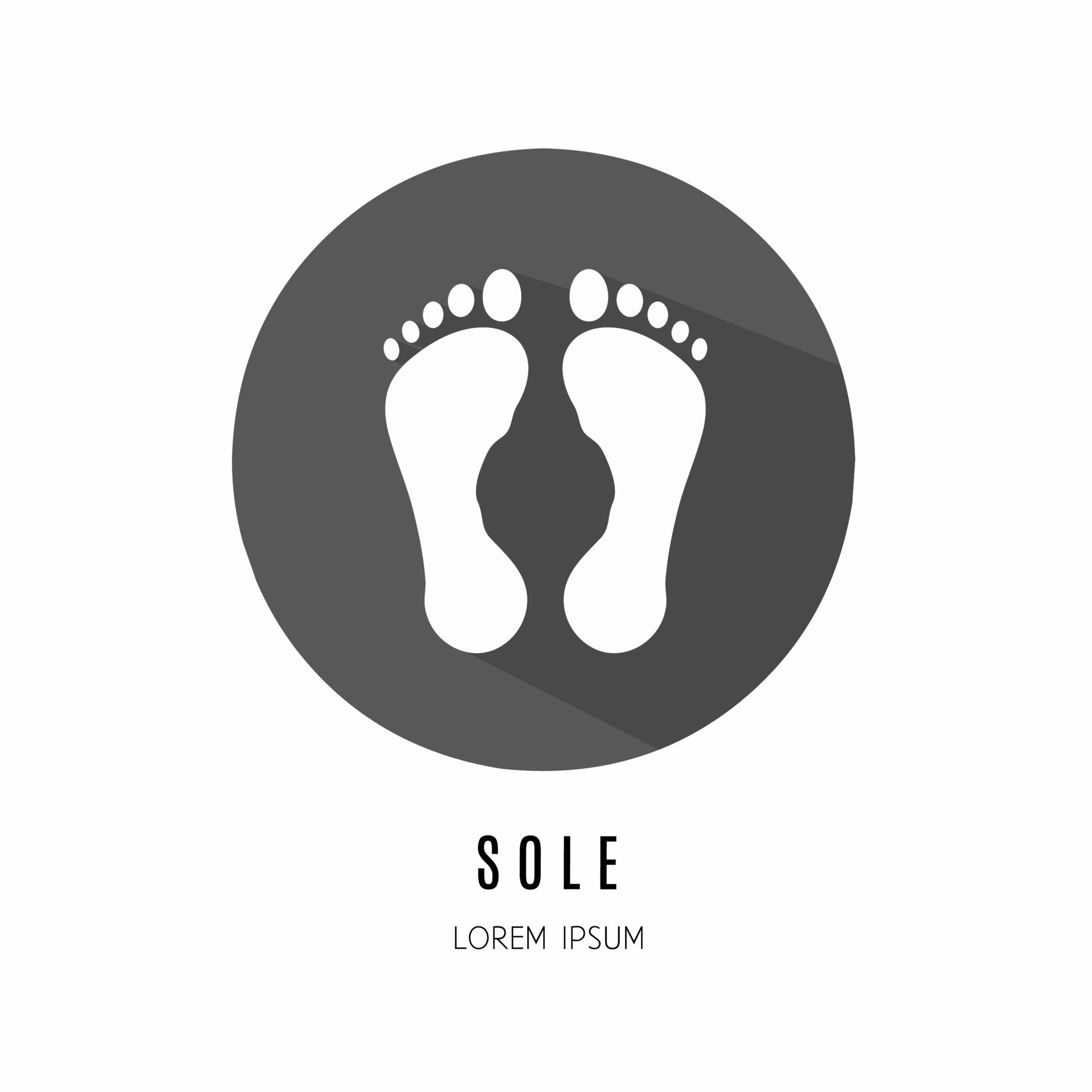 Sole icon in flat. Logo for business. Stock vector. 21553155 Vector Art