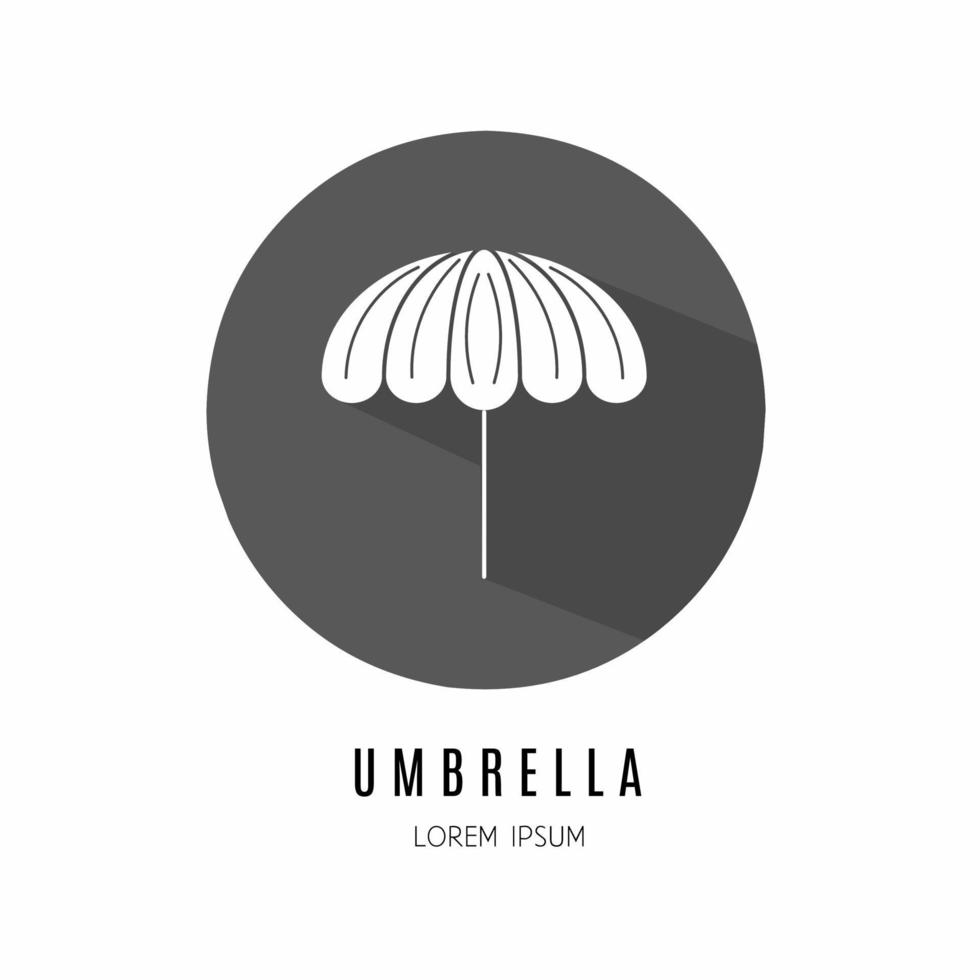 Umbrella icon in flat. Logo for business. Stock vector. vector