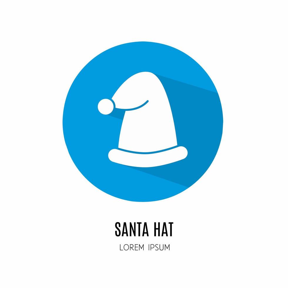 Papa Noel sombrero icono. logo para negocio. valores vector. vector