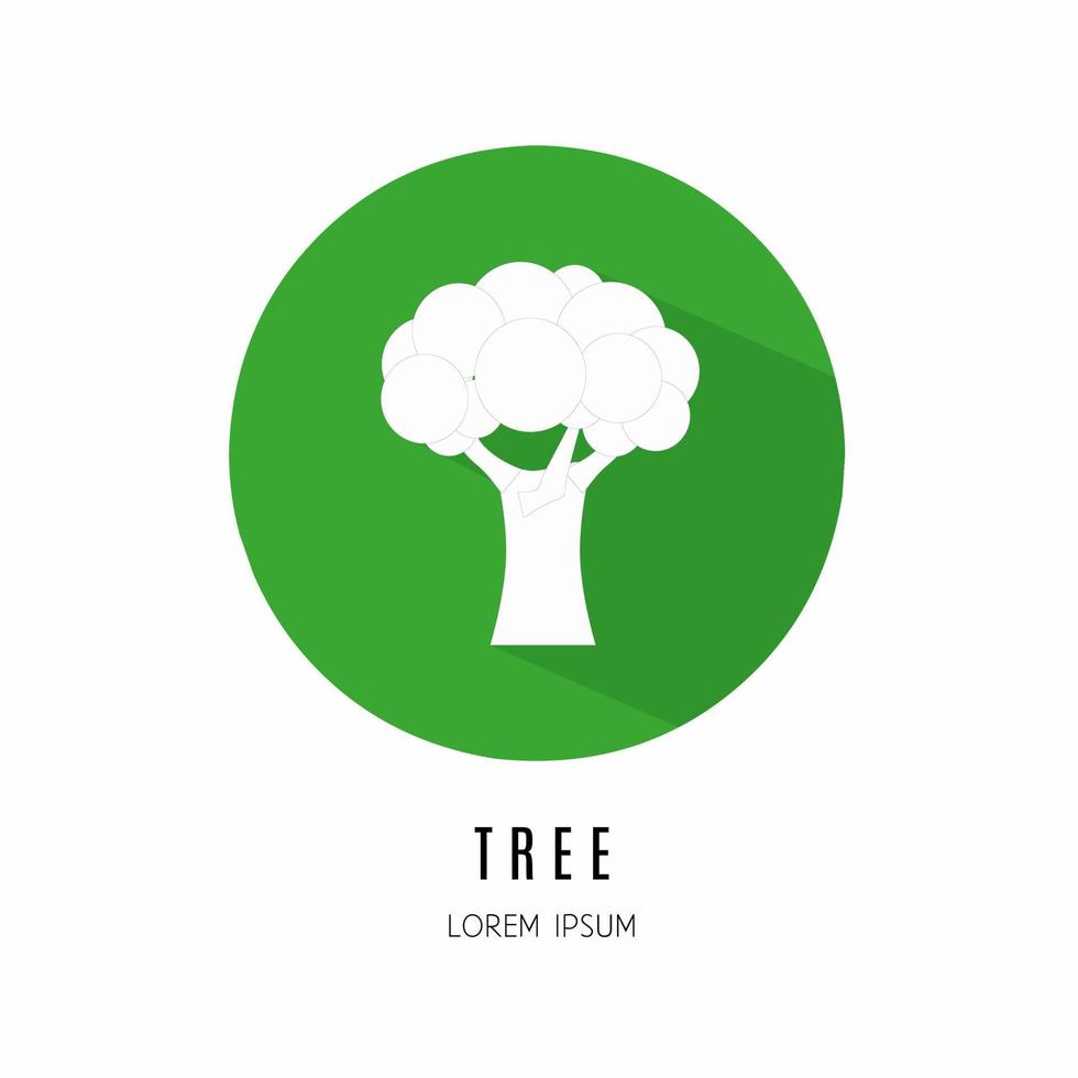 Tree icon in flat. Logo for business. Stock vector. vector