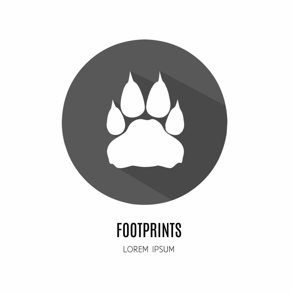Footprints icon in flat. Logo for business. Stock vector. vector