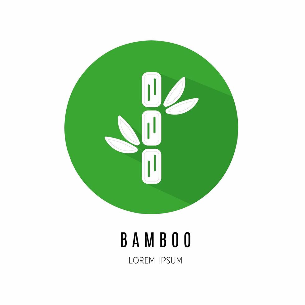 Bamboo icon in flat. Logo for business. Stock vector. vector