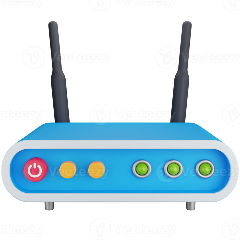 3D Icon Illustration Router Wireless png