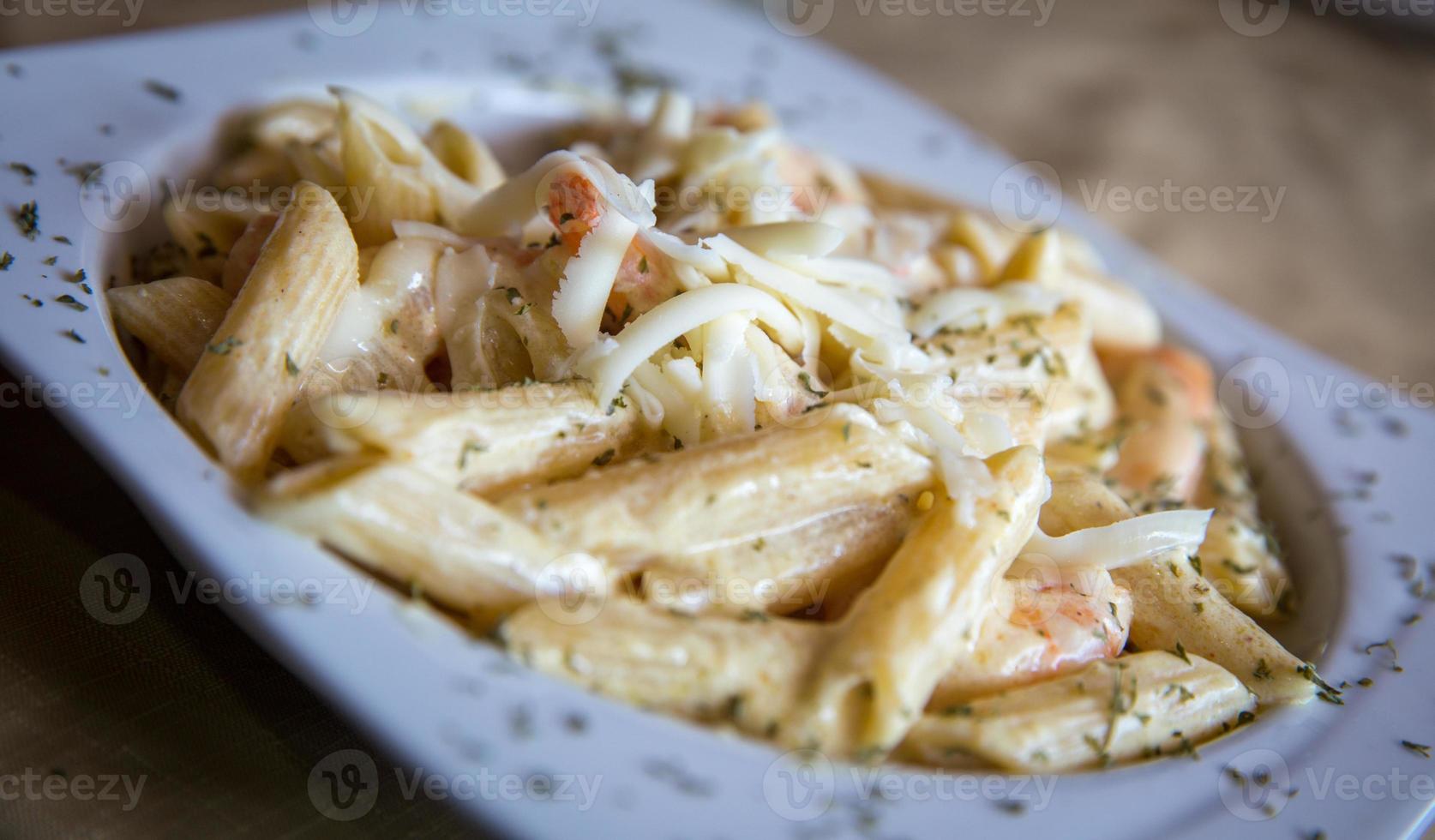 Penne Alfredo with Shrimp photo