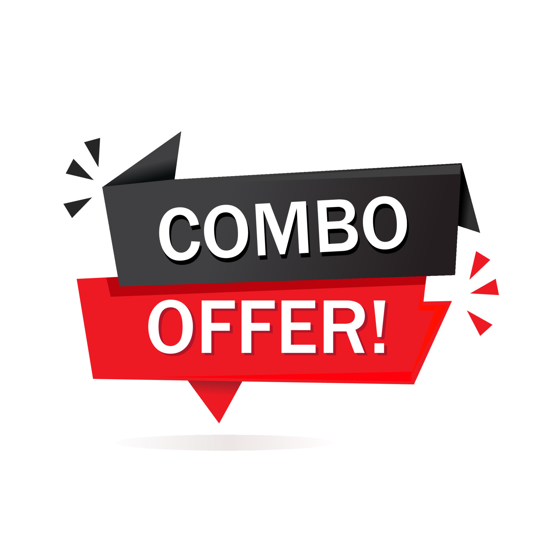 Combo offer banner design template. Flat Vector illustration on white