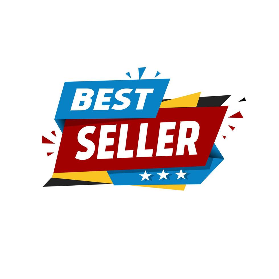 Best seller - banner design. Design for business, marketing. Flat style vector template.