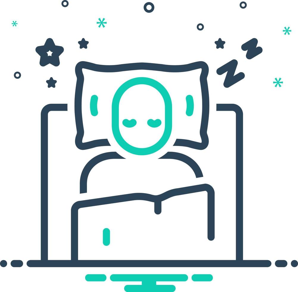 icono de mezcla para dormir vector