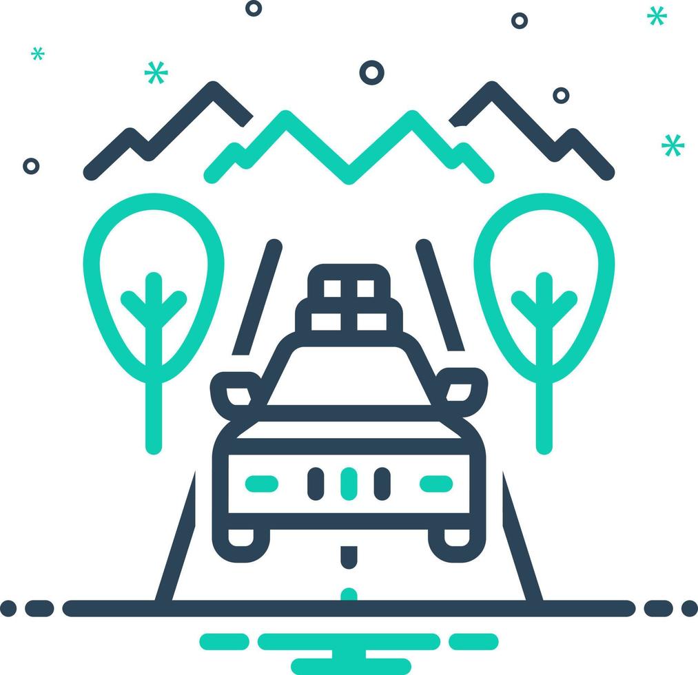 mix icon for trip vector