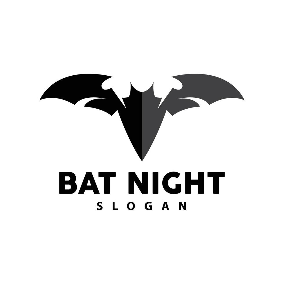 murciélago logo, colgando murciélago animal vector, hallowen noche animal icono diseño vector