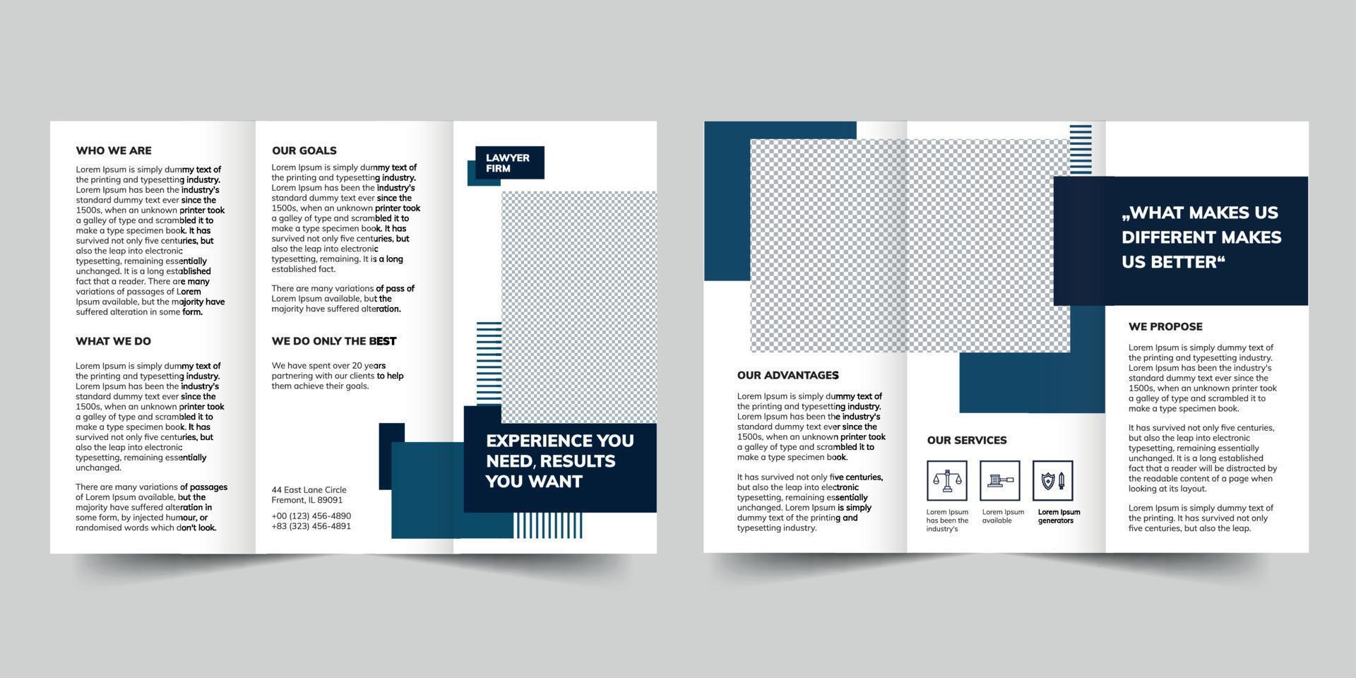 Law Firm trifold brochure template, Trifold Brochure Accountancy Firm flyer vector layout Trifold mockup Pro Vector