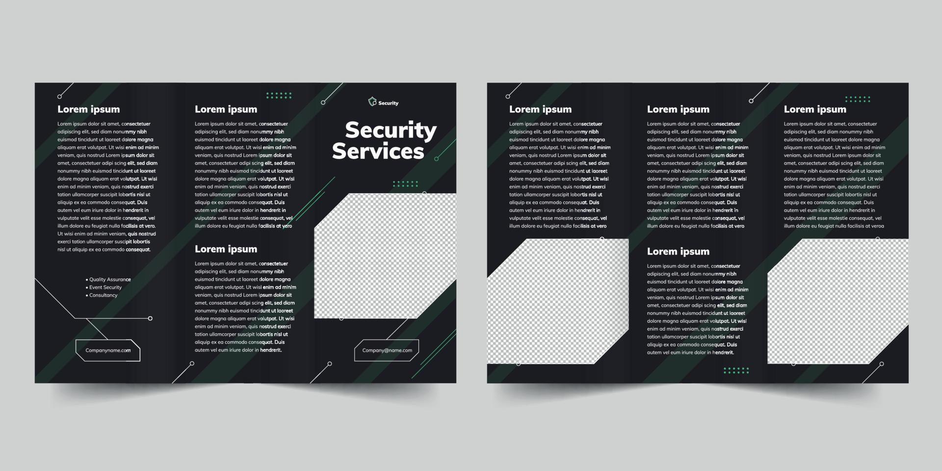 Security Guard Services trifold brochure template, Trifold Brochure Security Guard Services trifold brochure template, Trifold Brochure