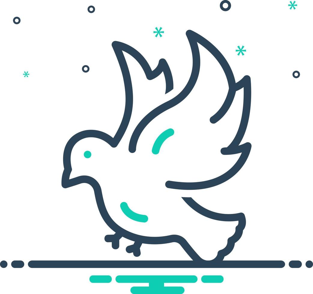 mix icon for bird vector