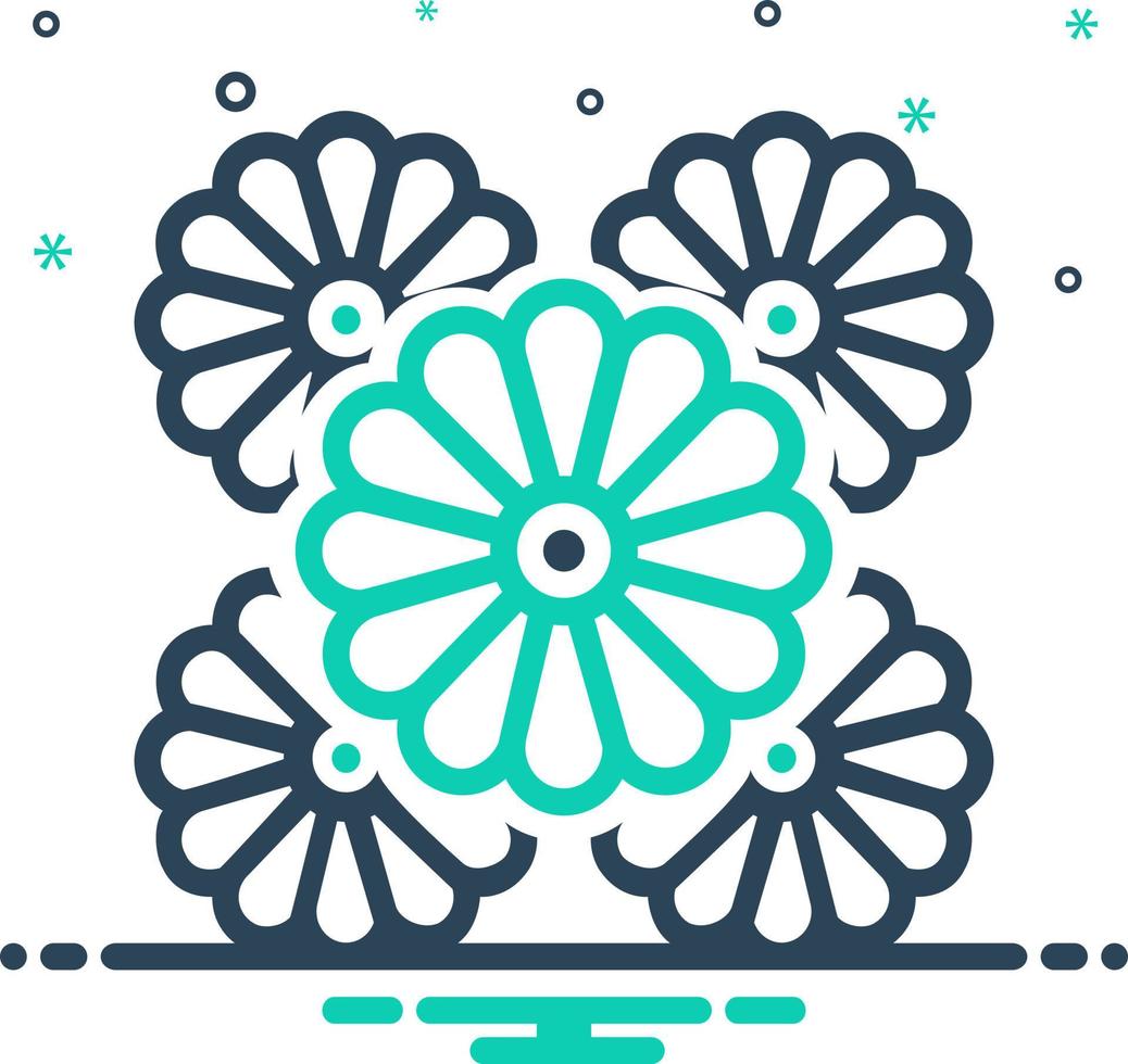 mix icon for daisy vector