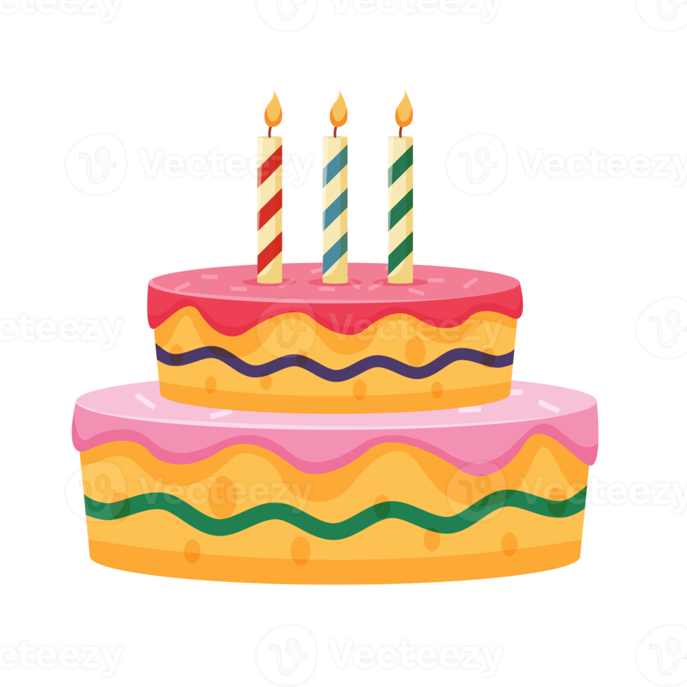 Birthday cake isolated illustration png