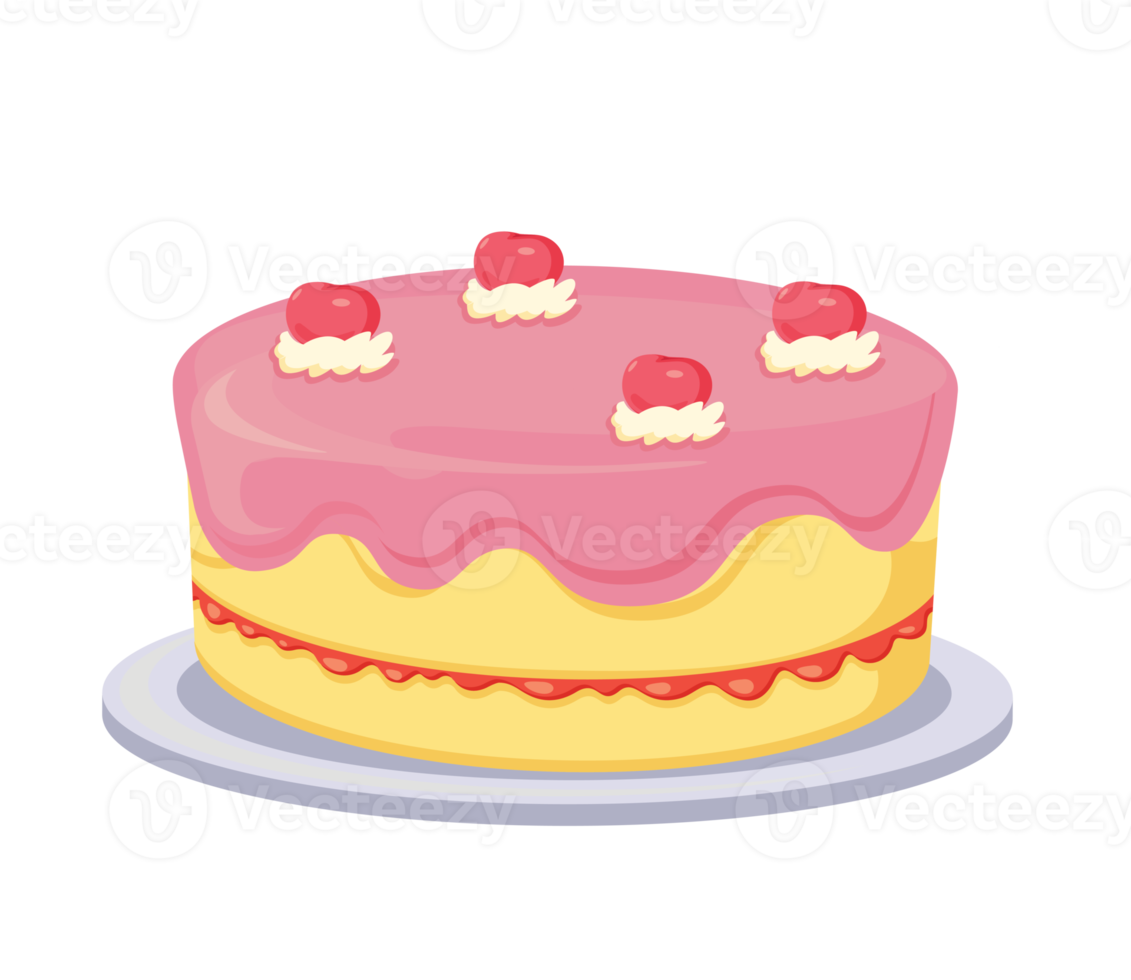 Birthday cake isolated illustration png