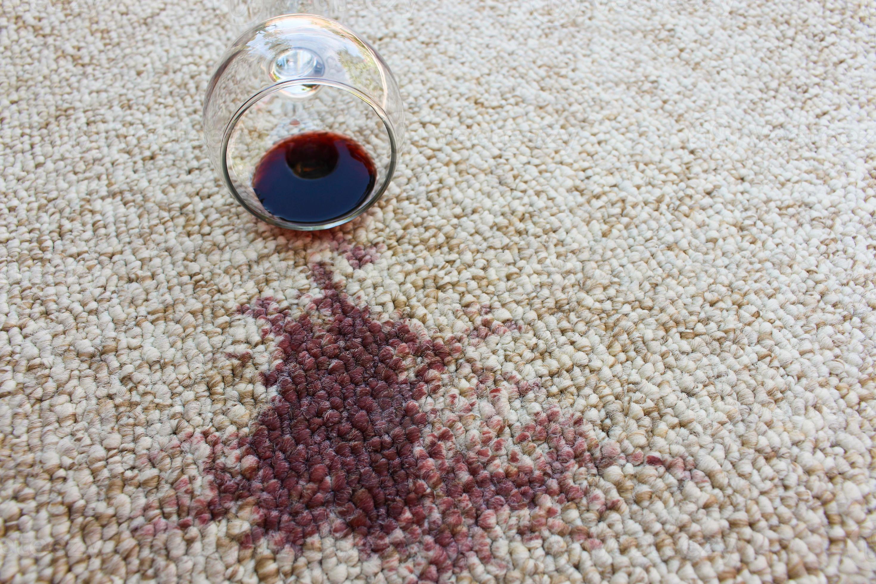 glass of red wine fell on carpet, wine spilled on carpet 21554059 Stock