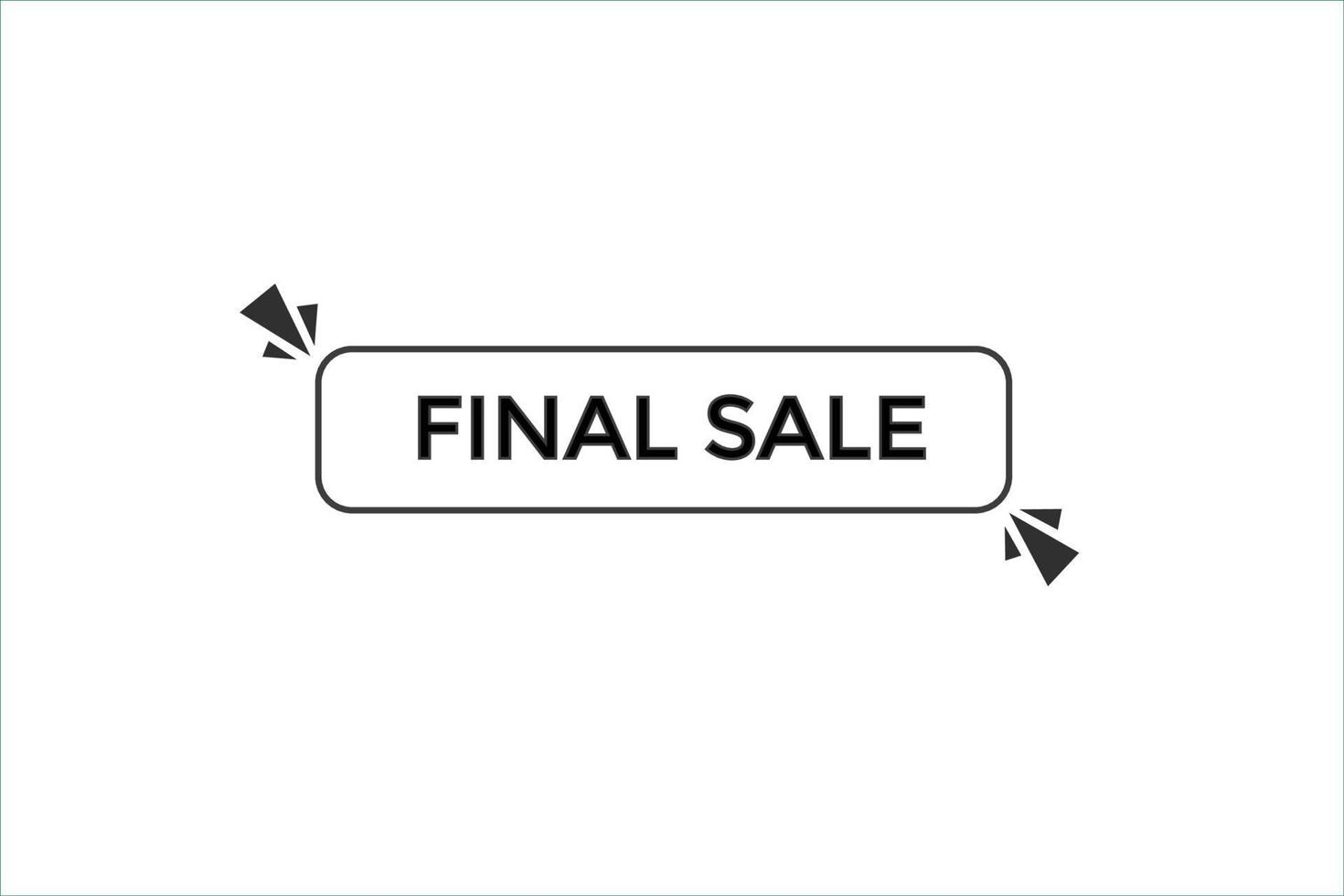 final sale vectors.sign label bubble speech final sale vector