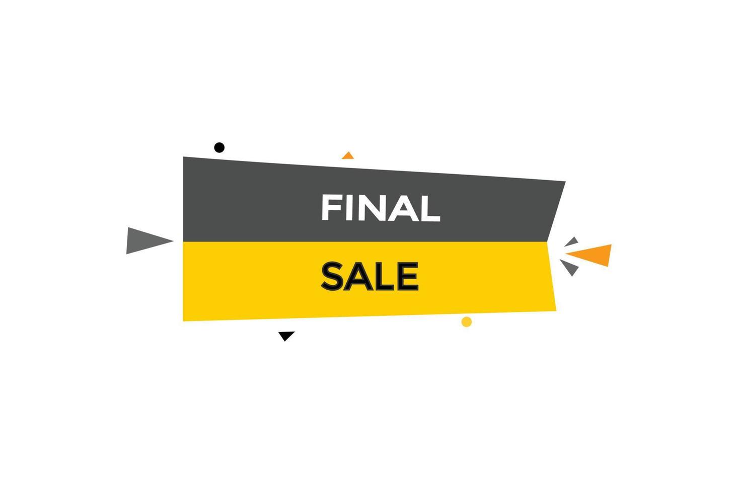 final sale vectors.sign label bubble speech final sale vector