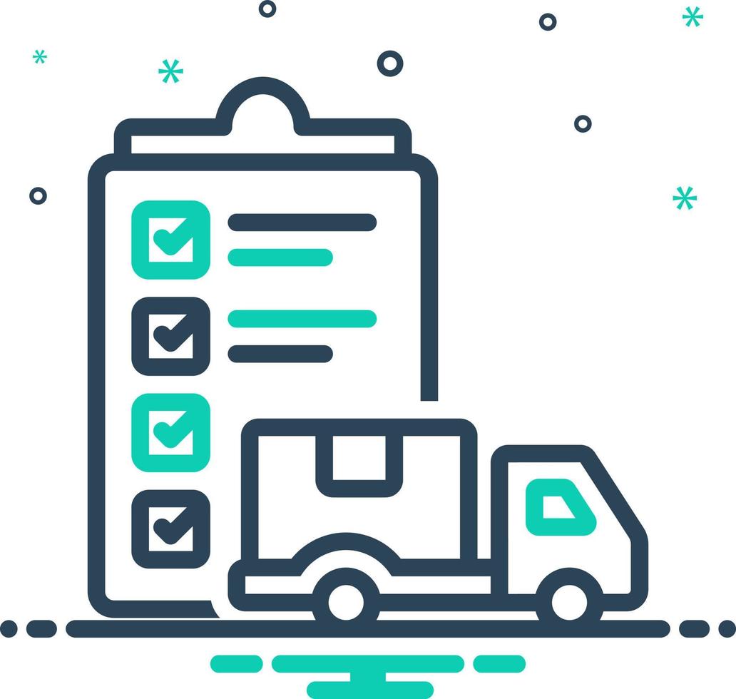 mix icon for dispatch vector