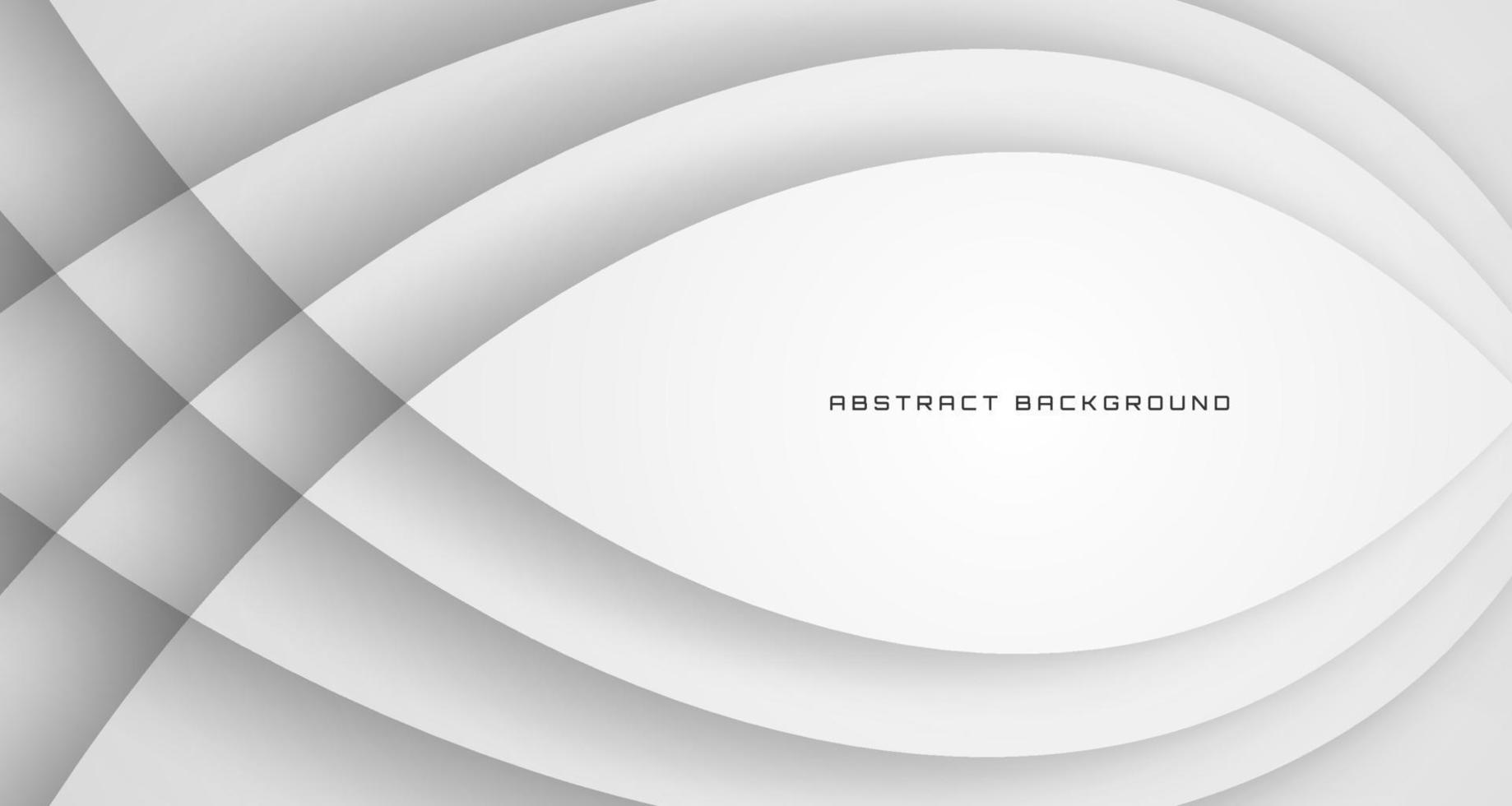 3D white geometric abstract background overlap layer on bright space with waves decoration. Modern graphic design element cutout style concept for banner, flyer, card, brochure cover, or landing page vector