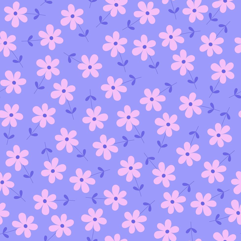 Trendy Chamomile seamless pattern vector