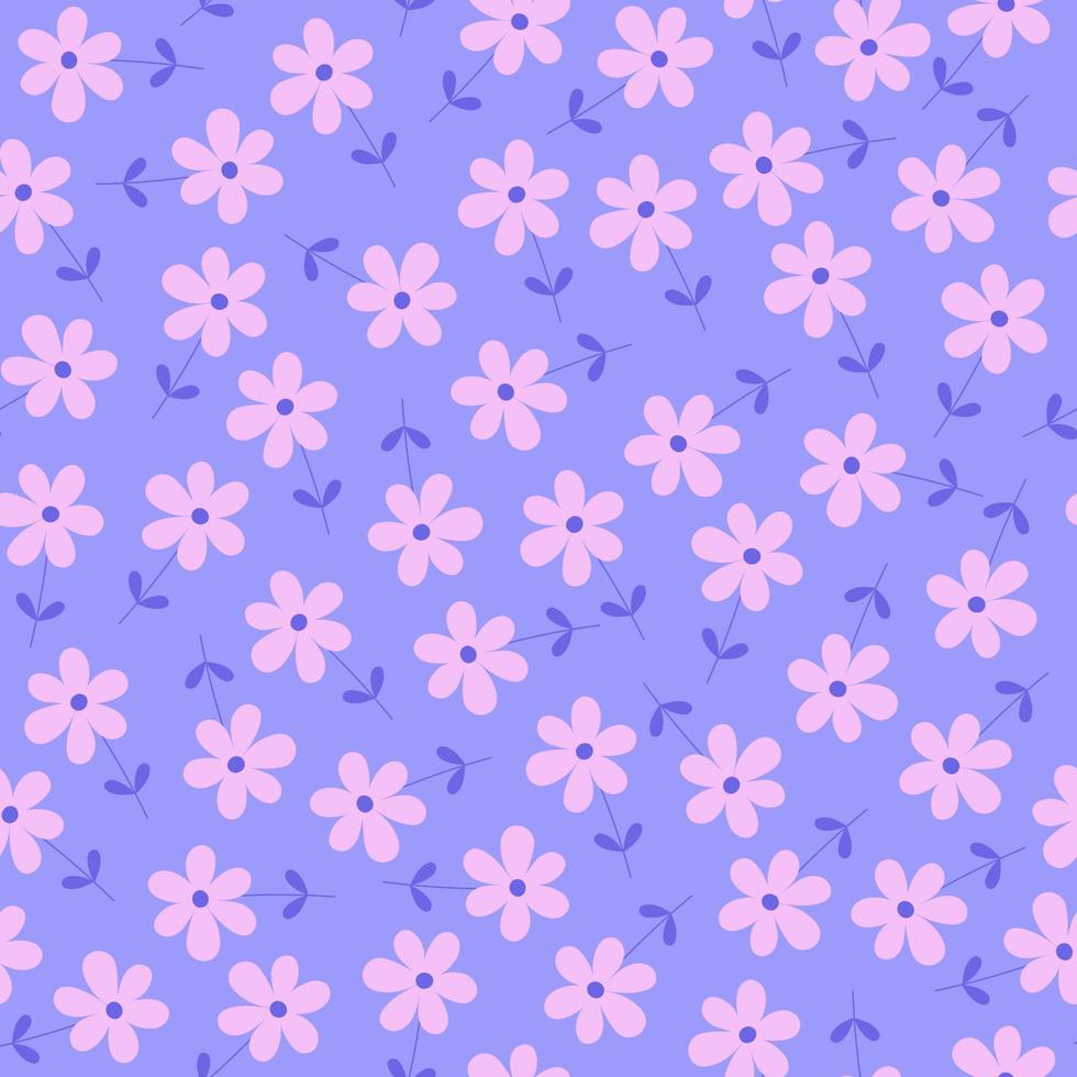 Trendy Chamomile seamless pattern vector