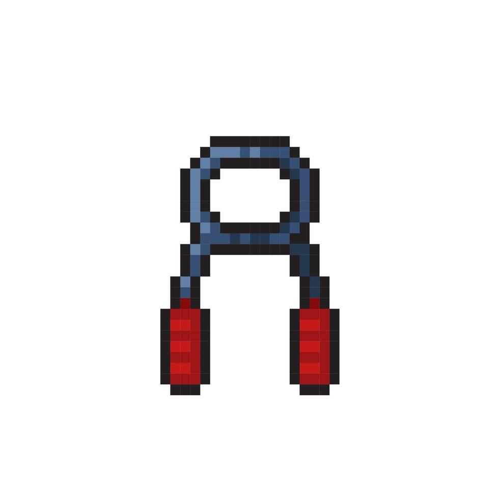 hand grip tool in pixel art style vector