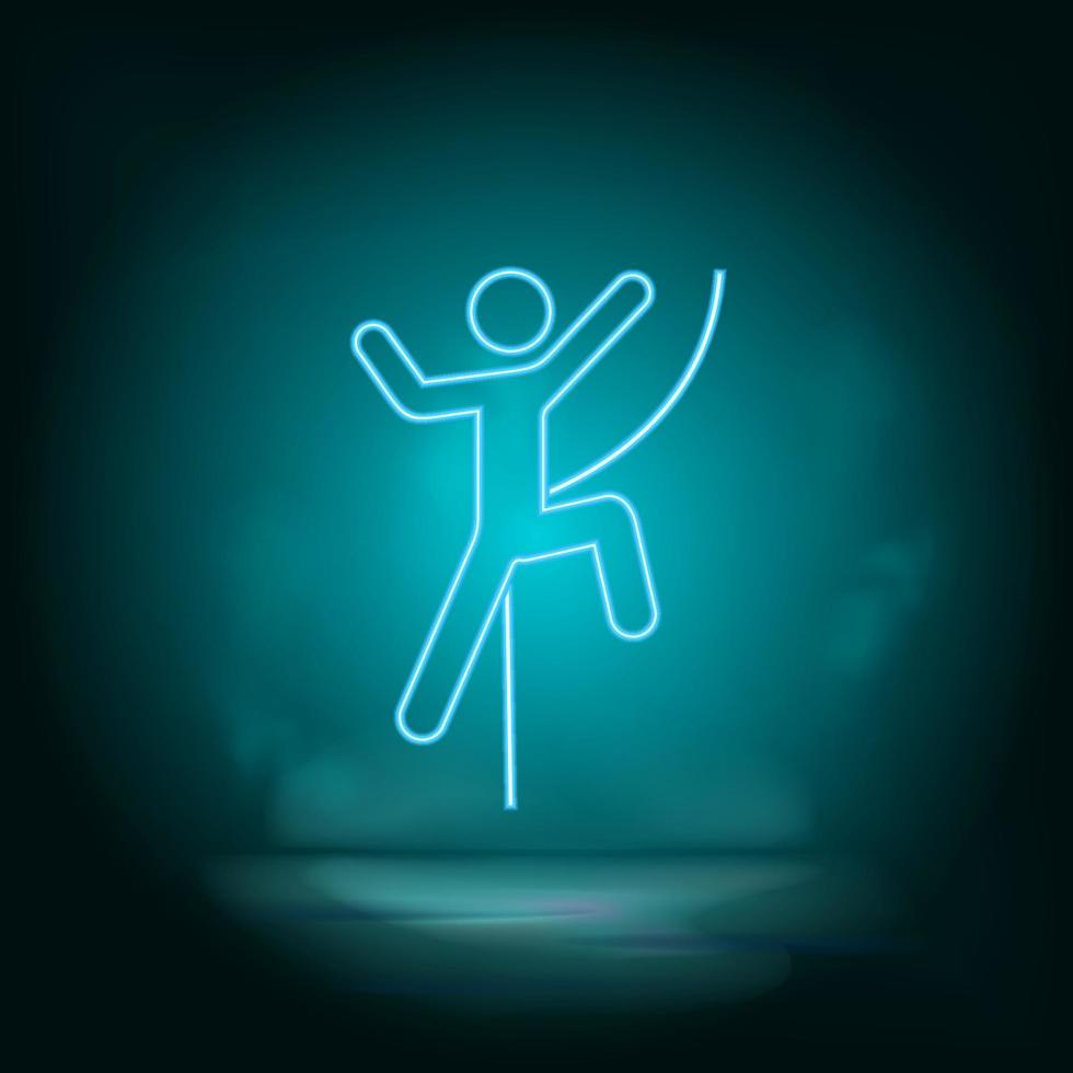 Escalation blue neon vector icon. Simple element illustration from map and navigation concept. Escalation blue neon vector icon. Real estate concept vector illustration. on white background