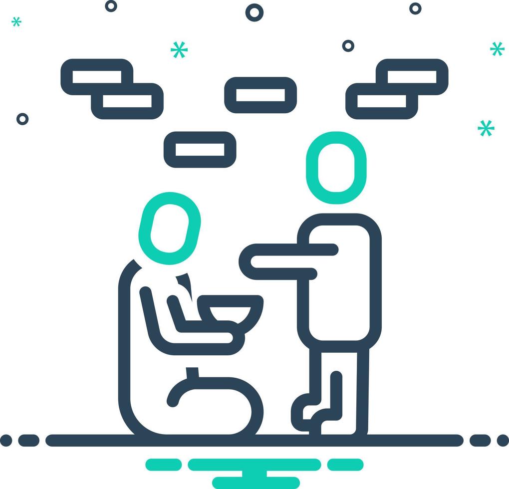 mix icon for poor vector