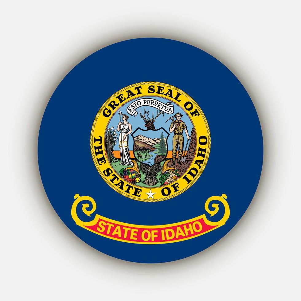 Idaho state flag. Vector illustration.