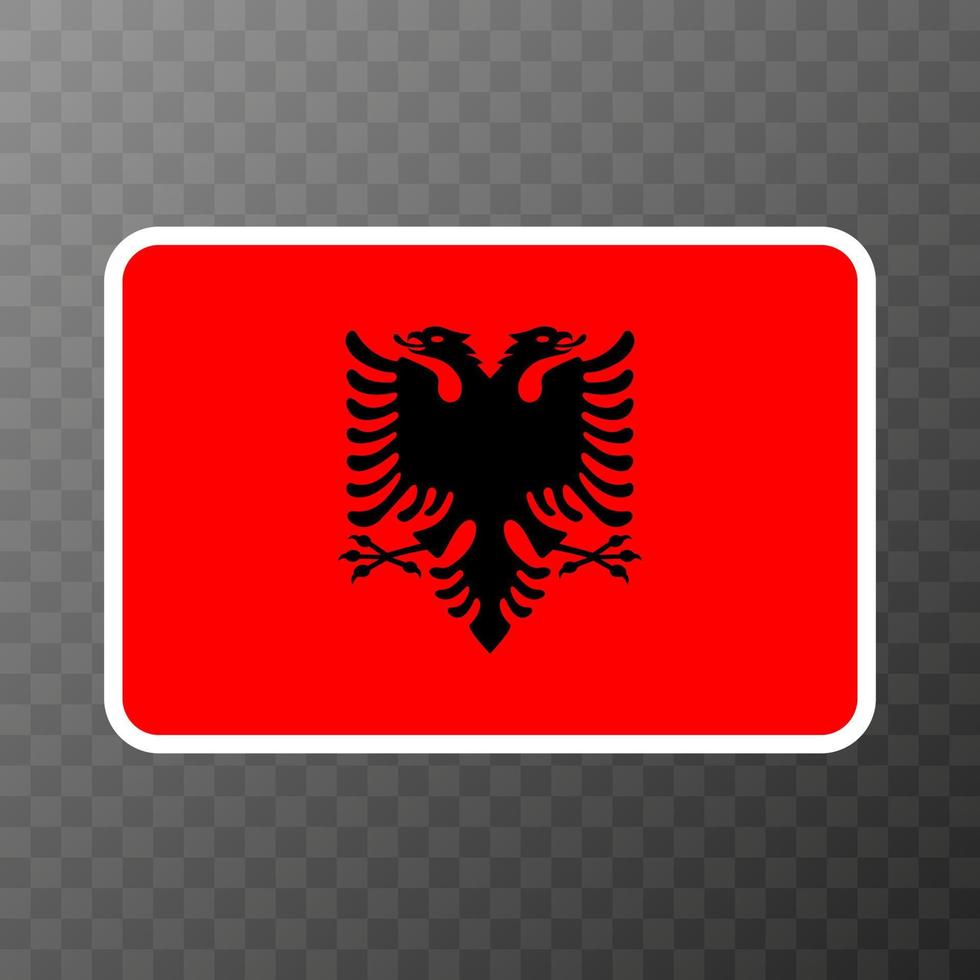 Albania flag, official colors and proportion. Vector illustration.