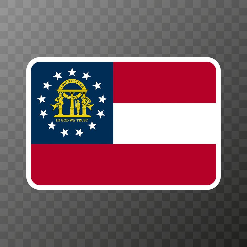 Georgia state flag. Vector illustration.