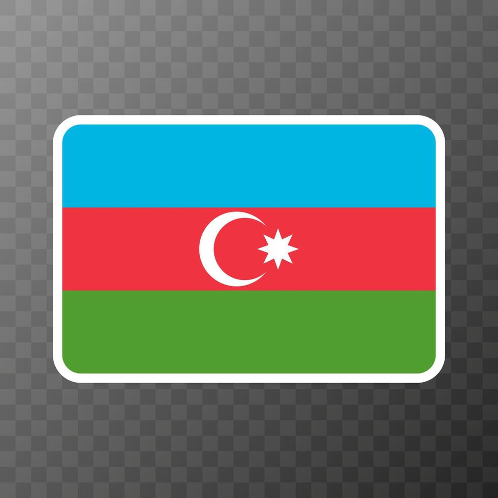 bandera de azerbaiyán, colores oficiales y proporción. ilustración vectorial vector