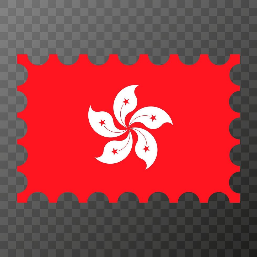 gastos de envío sello con hong kong bandera. vector ilustración.