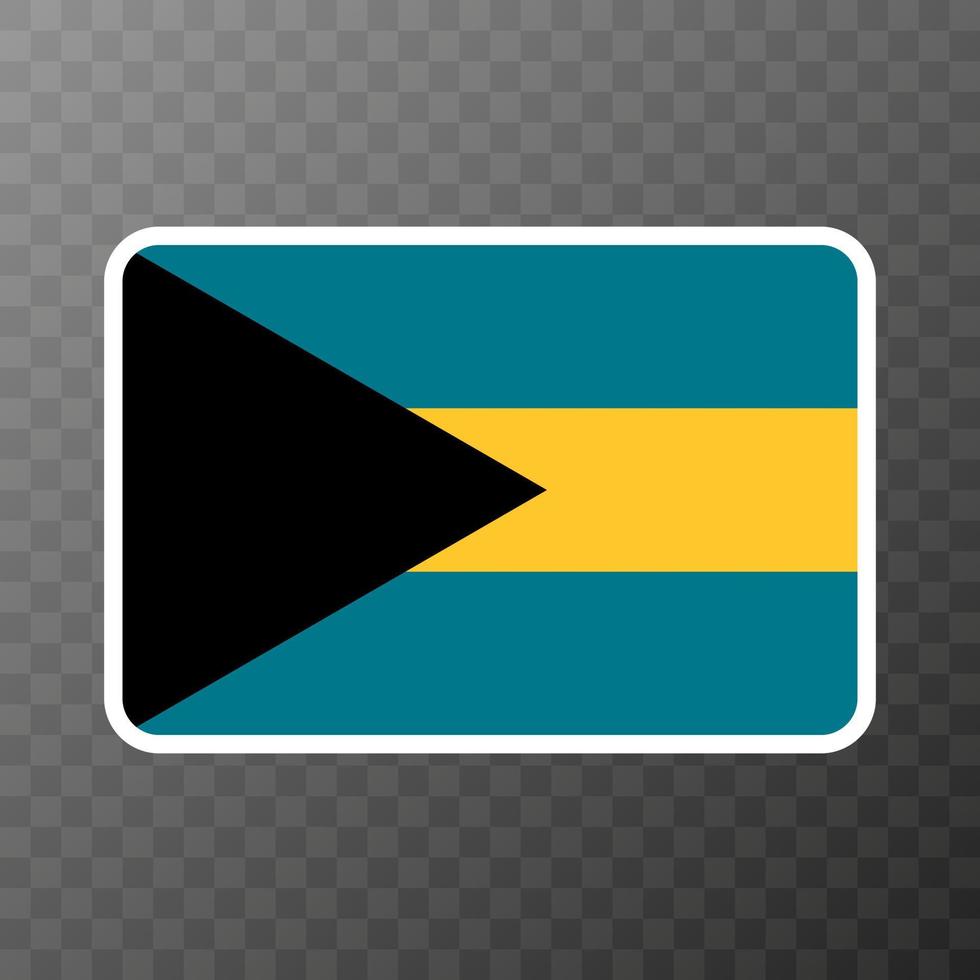 Bahamas flag, official colors and proportion. Vector illustration.