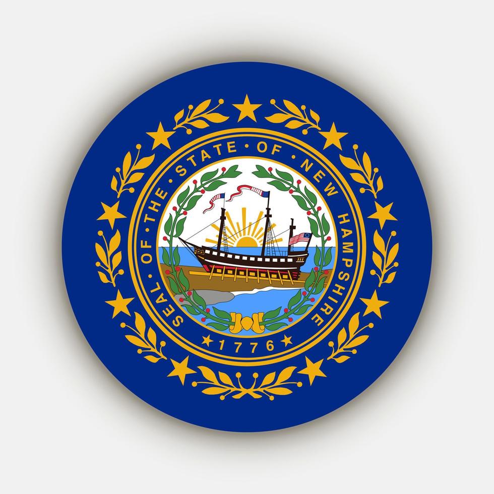 New Hampshire state flag. Vector illustration.