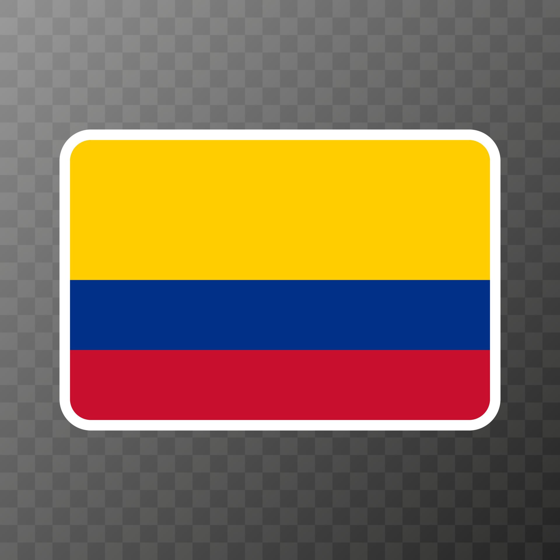 Colombia flag, official colors and proportion. Vector illustration