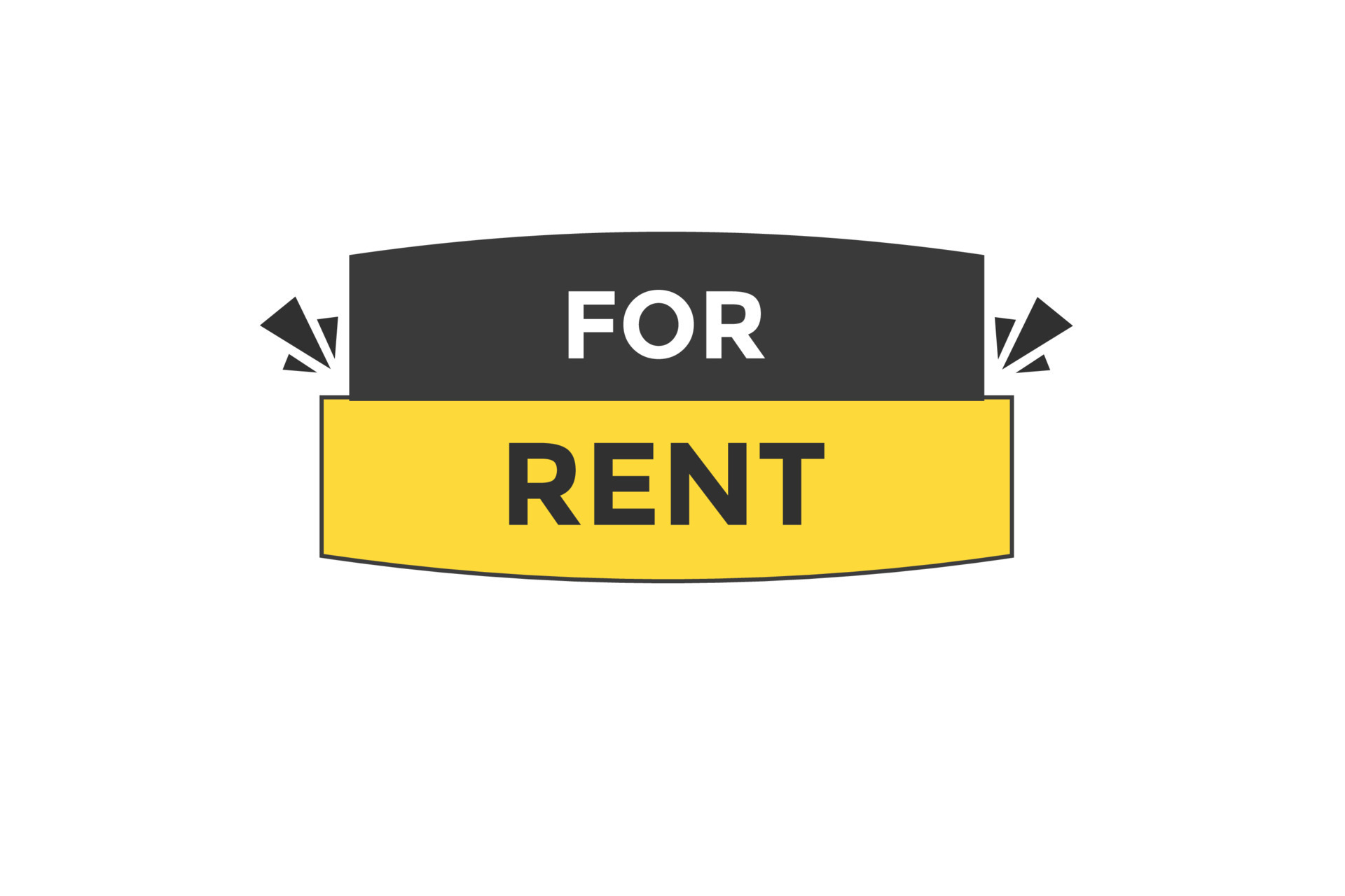 for rent vectors.sign label bubble speech for rent 21554513 Vector Art