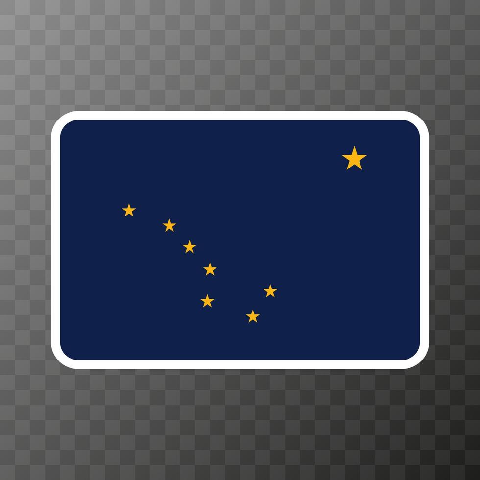 Alaska state flag. Vector illustration.