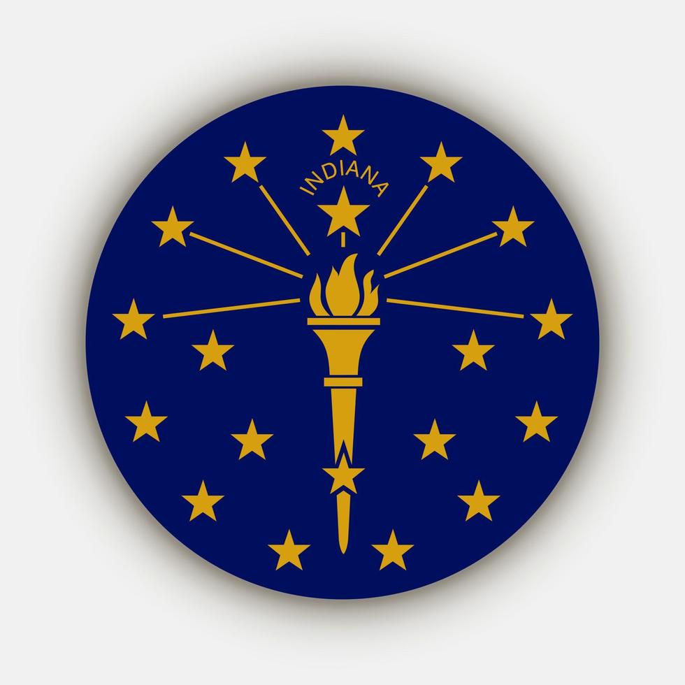 Indiana state flag. Vector illustration.