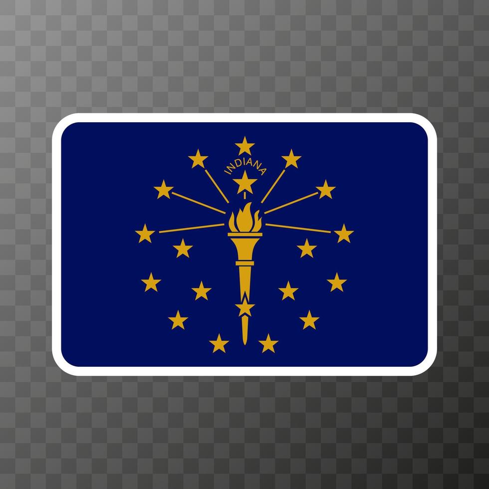 Indiana state flag. Vector illustration.